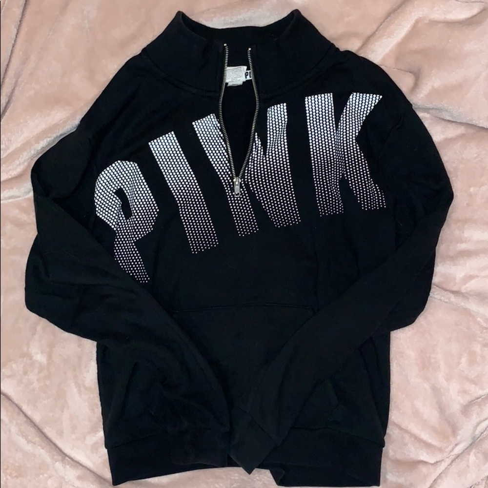 Vs pink quarter zip